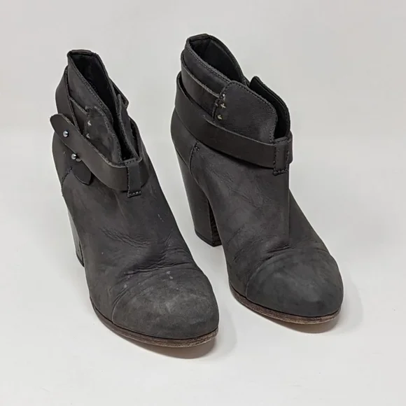 Rag & Bone Harrow Gray Suede Booties With Box Size 39.5 US Size 8.5 - Picture 6 of 10